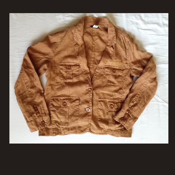 J. Crew 100% linen shirt-jacket - Picture 1 of 4